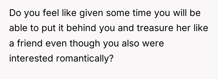 Do you feel like given some time you will be...
