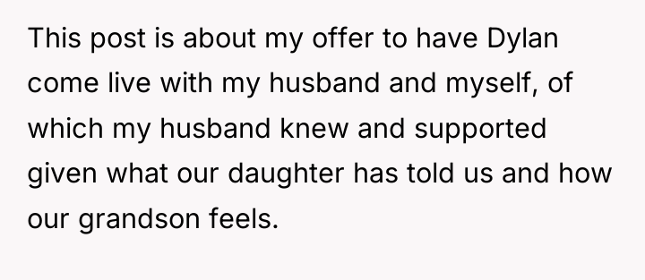 This post is about my offer to have Dylan come...