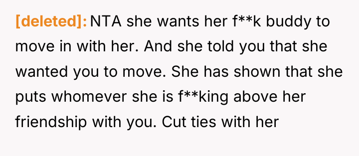 [deleted] NTA she wants her f**k buddy to move in...