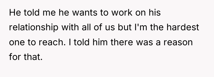 He told me he wants to work on his relationship...