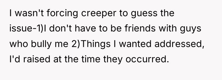 I wasn't forcing creeper to guess the issue-1)I don't have...