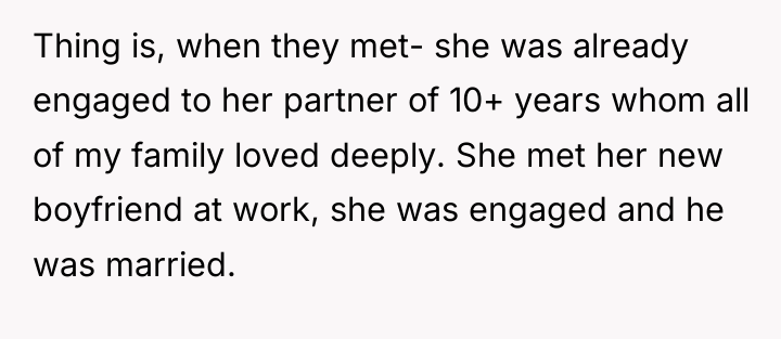 Thing is, when they met- she was already engaged to...