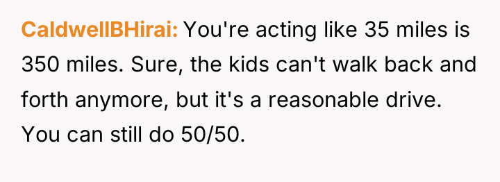 CaldwellBHirai You're acting like 35 miles is 350 miles. Sure,...