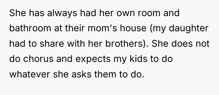 She has always had her own room and bathroom at...