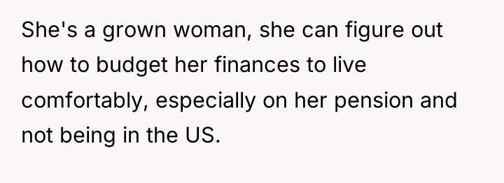 She's a grown woman, she can figure out how to...