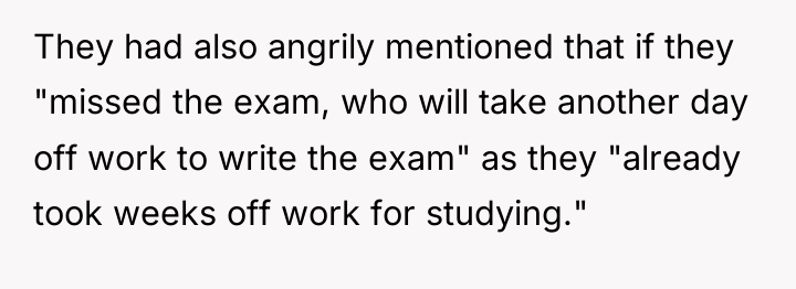 They had also angrily mentioned that if they "missed the...