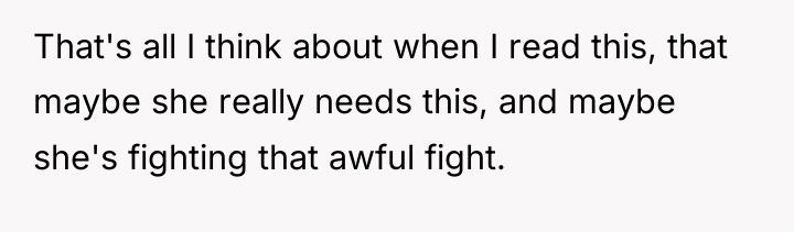 That's all I think about when I read this, that...