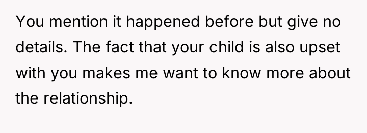 You mention it happened before but give no details. The...