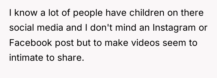 I know a lot of people have children on there...