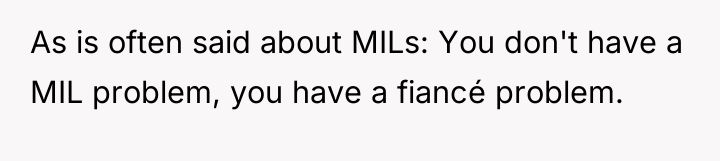 As is often said about MILs: You don't have a...