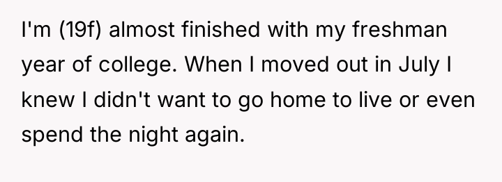I'm (19f) almost finished with my freshman year of college....