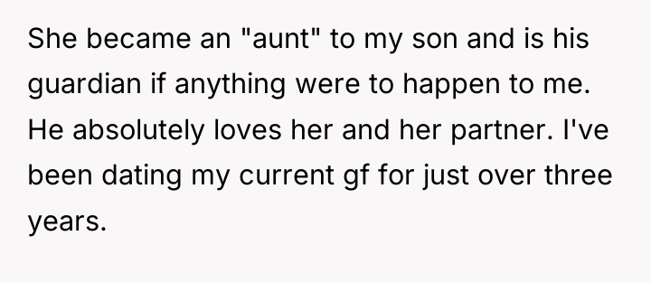 She became an "aunt" to my son and is his...