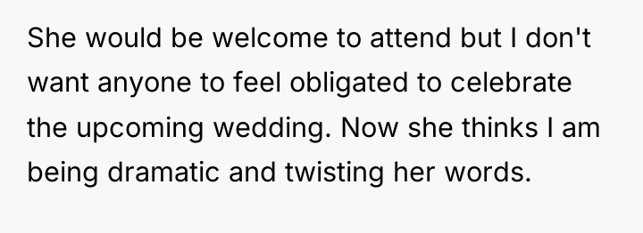She would be welcome to attend but I don't want...