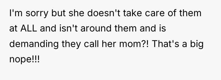 I'm sorry but she doesn't take care of them at...