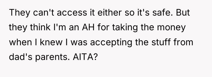 They can't access it either so it's safe. But they...