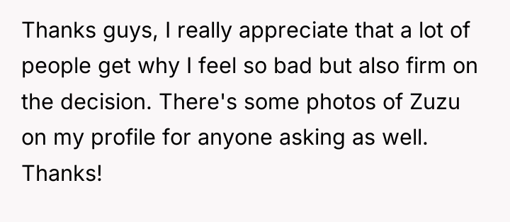 Thanks guys, I really appreciate that a lot of people...