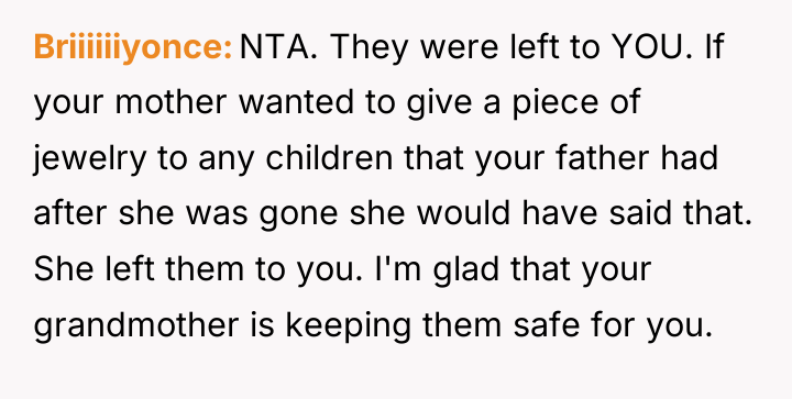 Briiiiiiyonce NTA. They were left to YOU. If your mother...
