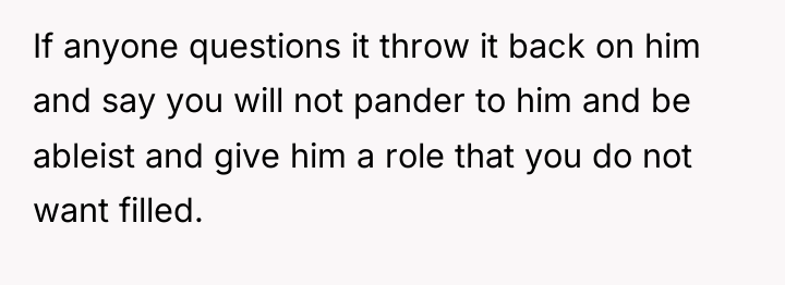 If anyone questions it throw it back on him and...