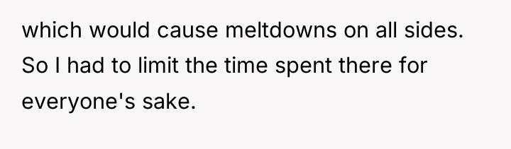 which would cause meltdowns on all sides. So I had...