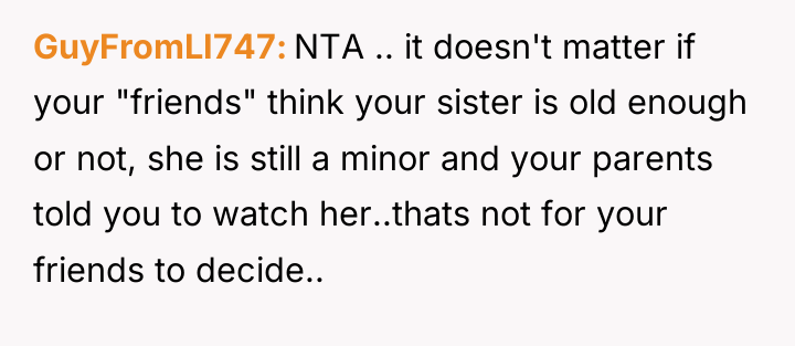 GuyFromLI747 NTA .. it doesn't matter if your "friends" think...