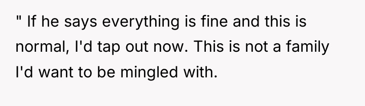 " If he says everything is fine and this is...