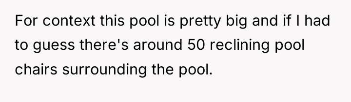 For context this pool is pretty big and if I...