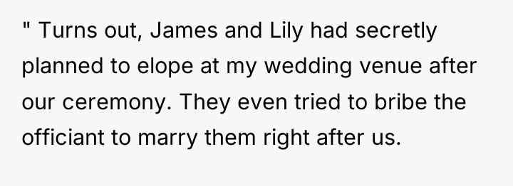 " Turns out, James and Lily had secretly planned to...