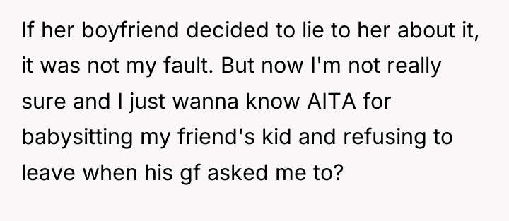 If her boyfriend decided to lie to her about it,...