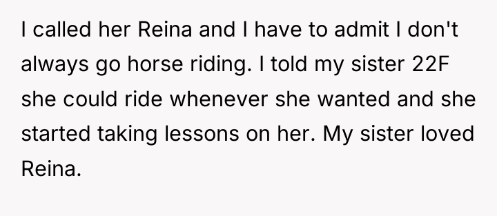 I called her Reina and I have to admit I...