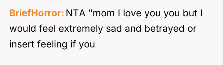BriefHorror NTA "mom I love you you but I would...