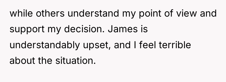 while others understand my point of view and support my...