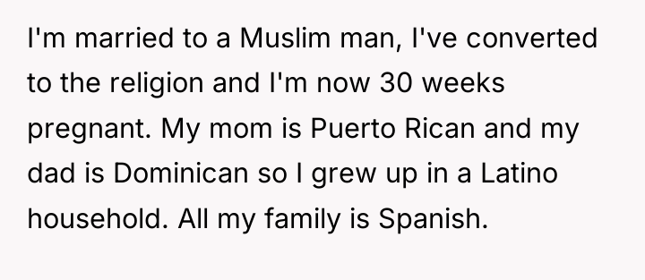 I'm married to a Muslim man, I've converted to the...