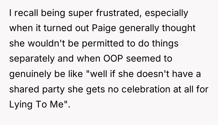 I recall being super frustrated, especially when it turned out...