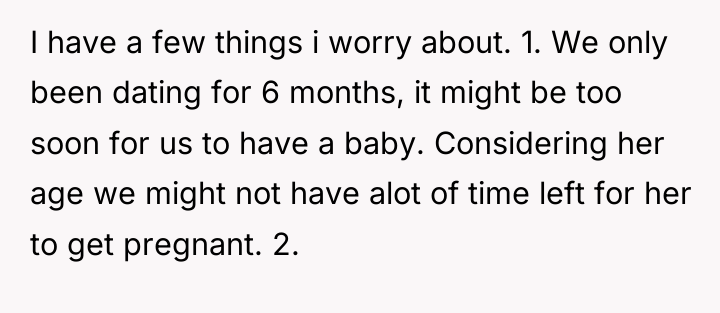 I have a few things i worry about. 1. We...