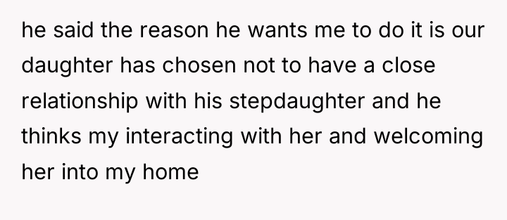 he said the reason he wants me to do it...