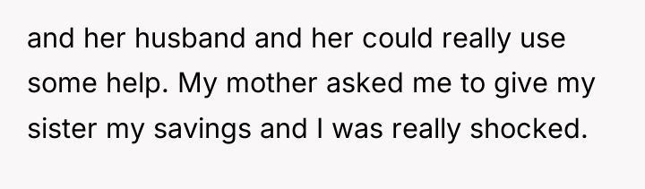 and her husband and her could really use some help....