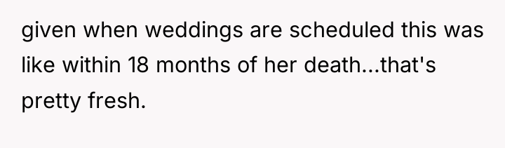 given when weddings are scheduled this was like within 18...