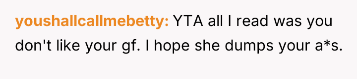 youshallcallmebetty YTA all I read was you don't like your...