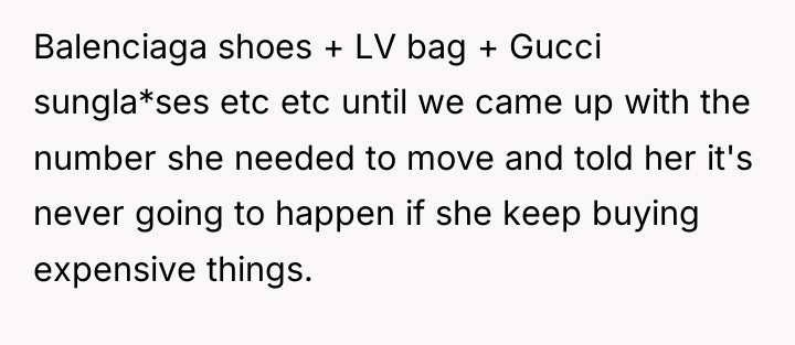 Balenciaga shoes + LV bag + Gucci sungla*ses etc etc...
