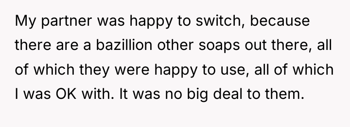 My partner was happy to switch, because there are a...