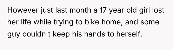 However just last month a 17 year old girl lost...