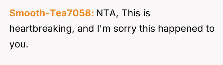 Smooth-Tea7058 NTA, This is heartbreaking, and I'm sorry this happened...