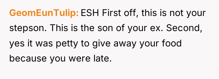 GeomEunTulip ESH First off, this is not your stepson. This...