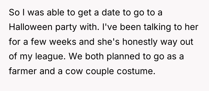 So I was able to get a date to go...