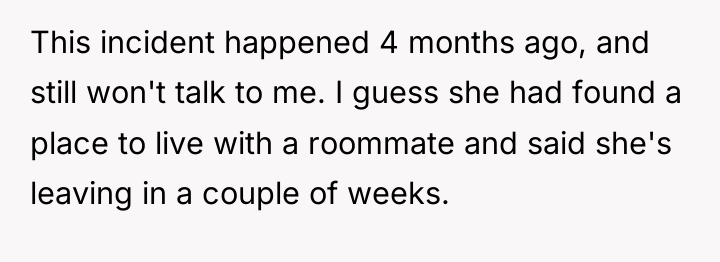 This incident happened 4 months ago, and still won't talk...
