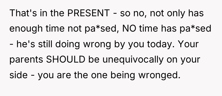 That's in the PRESENT - so no, not only has...