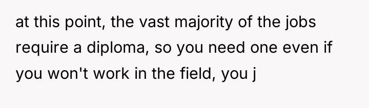 at this point, the vast majority of the jobs require...