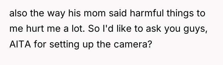 also the way his mom said harmful things to me...