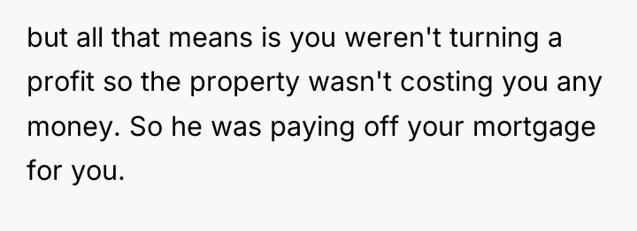 but all that means is you weren't turning a profit...