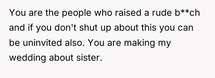 You are the people who raised a rude b**ch and...
